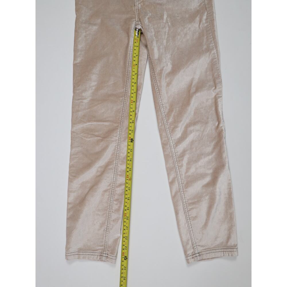 Free People Sweet Jane Velvet Pants 25 Champagne Straight Leg Boho Glam - Picture 9 of 13